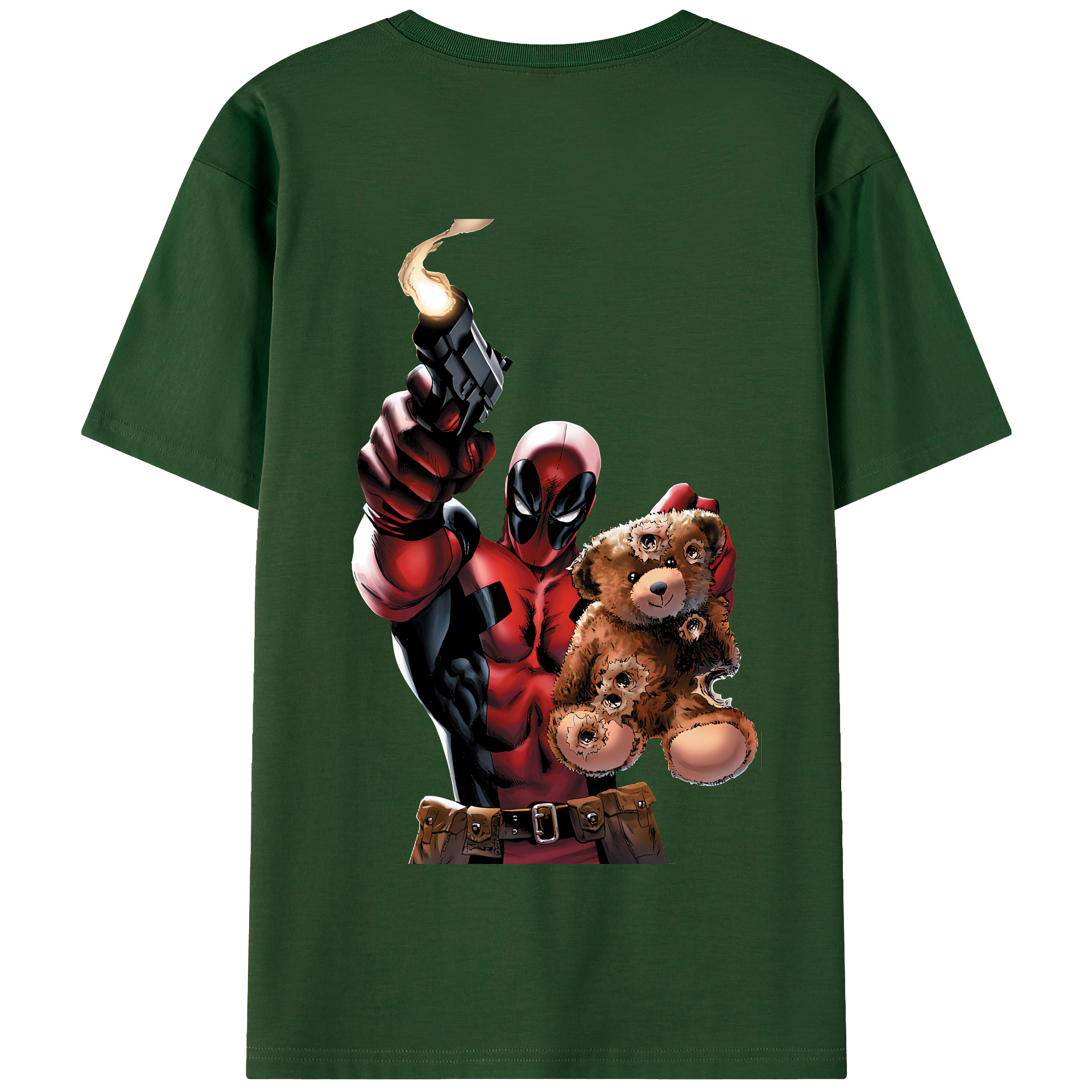（画像用） Deadpool デッドプール 綿100％半袖Tシャツ（背面プリント）